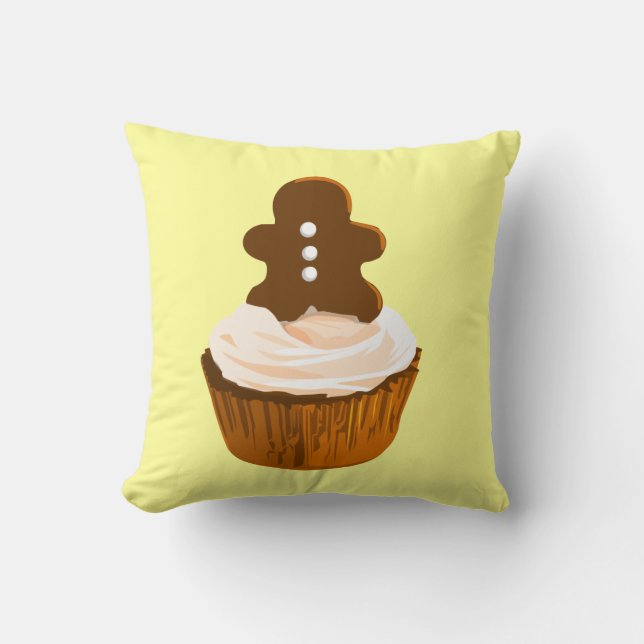 Pepparkaksgubbemuffin Kudde (Framsida)