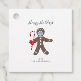 Pepparkaksgubben Covid jul Funny Ansikte Mask Gåvor Etiketter