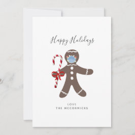 Pepparkaksgubben Covid jul Funny Ansikte Mask Julkort