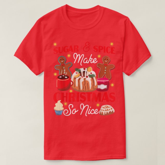 Pepparkaksgubben Cupca Bake Baking-julkaka T Shirt (Design framsida)