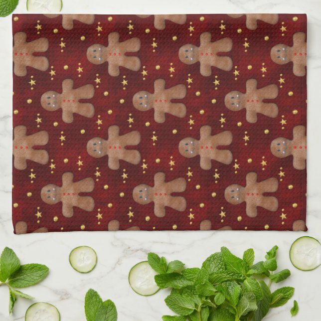 Pepparkaksgubben Cute Jul Kökshandduk (Vikta)