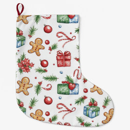 Pepparkaksgubben Cute Jul Stor Julstrumpa