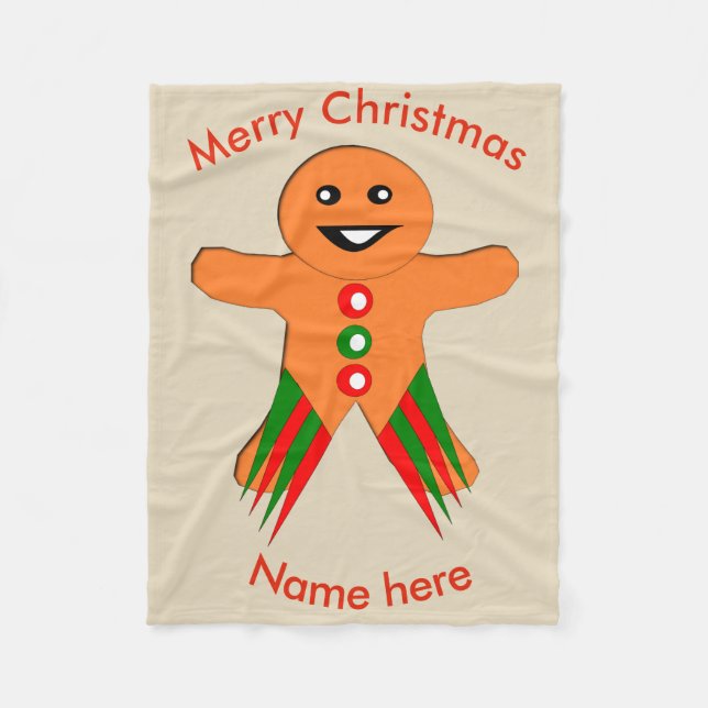 Pepparkaksgubben Fleece Blanket Party (Framsidan)