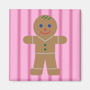 Pepparkaksgubben för roligt och Finare Rosa Magnet