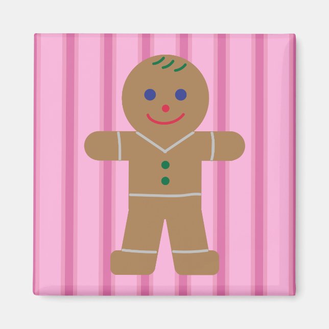 Pepparkaksgubben för roligt och Finare Rosa Magnet (Framsidan)