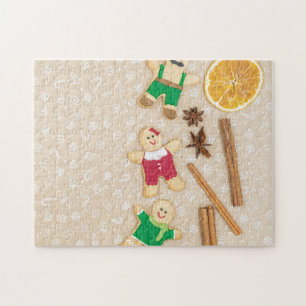 Pepparkaksgubben Jigszawa Puzzle, mellan jul Pussel