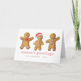 Pepparkaksgubben Modern Cute Watercolor Kort