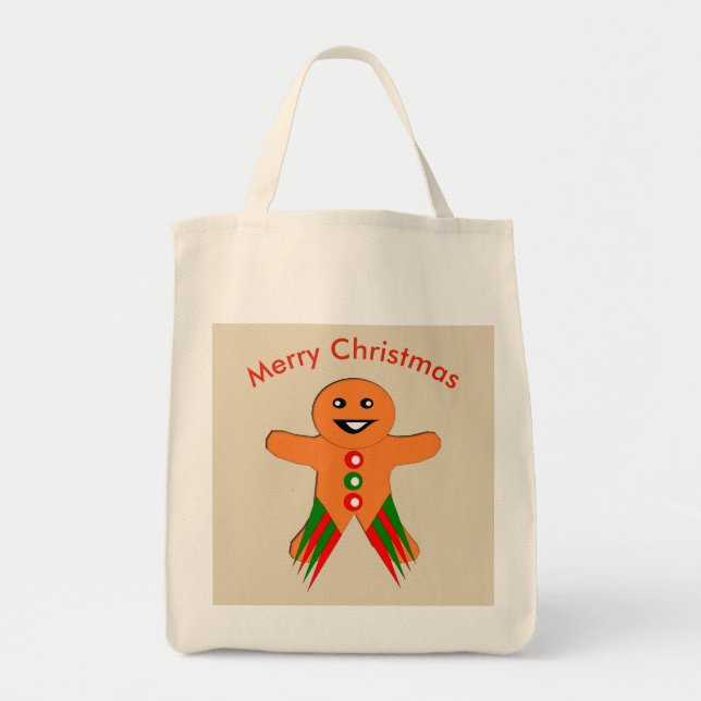 Pepparkaksgubben Party i jul Tote Bag Tygkasse (Framsidan)