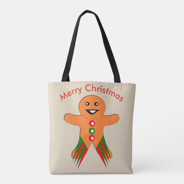 Pepparkaksgubben Party i jul Tote Bag Tygkasse (Baksida)