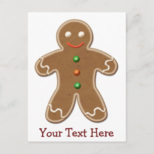 Pepparkaksgubben personlig Cute Helgdag Helg Vykort