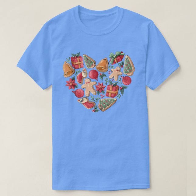 Pepparkaksgubben Retro Cookie Baking Crew jul T Shirt (Design framsida)