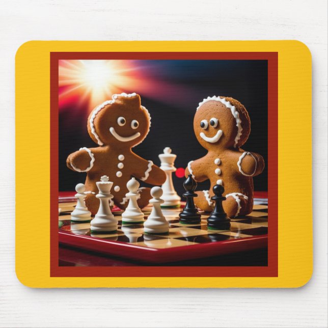 Pepparkaksgubben spelar schack med sin syster musmatta (Framsidan)