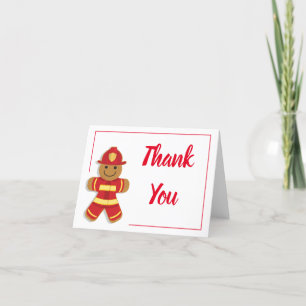Pepparkaksgubben Tack Firefighter Tom Kort