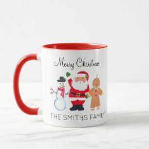 Pepparkaksgubben Watercolor Julgran Santa Mugg