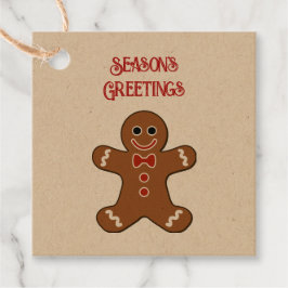 Pepparkaksgubbens Märkre för hälsningar Gåvor Etiketter