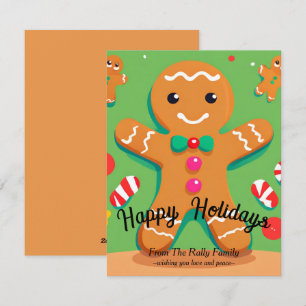 Pepparkaksgubbens platta Helgdag - jul Julkort