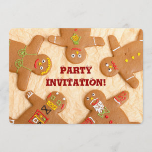 Pepparkaksgubbeparty Invitatation Inbjudningar