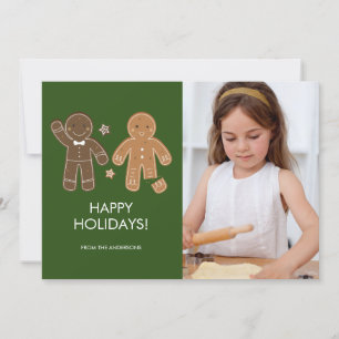 Pepparkaksgubbes Helgdag-fotokort Julkort