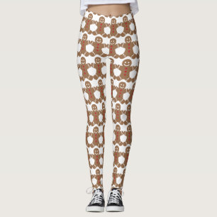 Pepparkaksgubbevitdamasker Leggings