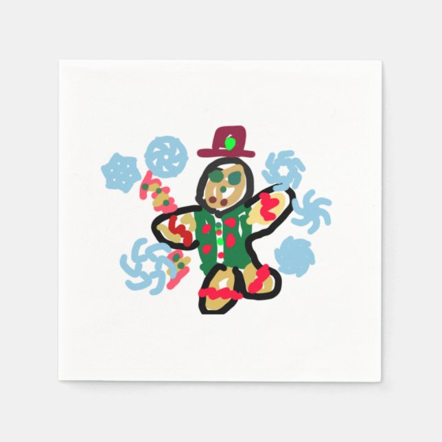 Pepparkaksgubbsdans Pappersservett (Framsidan)
