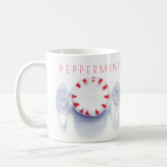 PEPPARKAKSGUMMI Vit Mugg + Text (Vänster)