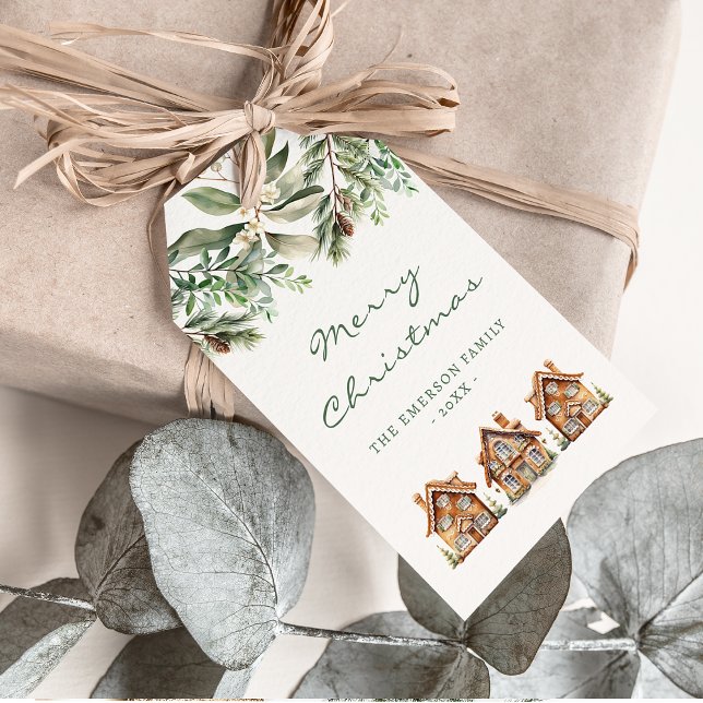 Pepparkakshelg Presentetikett (Gingerbread Holiday Gift Tags
)