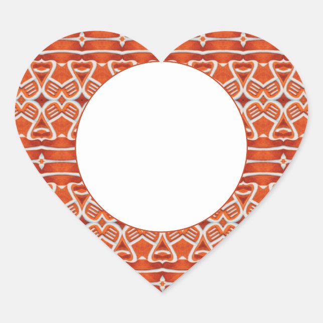 Pepparkakshjärta Matta Klistermärken (Framsida)