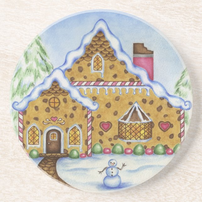 Pepparkakshus Coasters Underlägg (Framsidan)