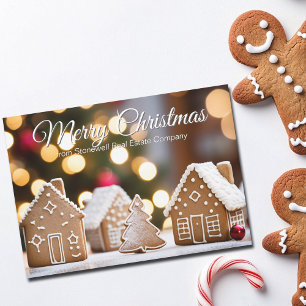 Pepparkakshus God Jul Fastigheter Julkort