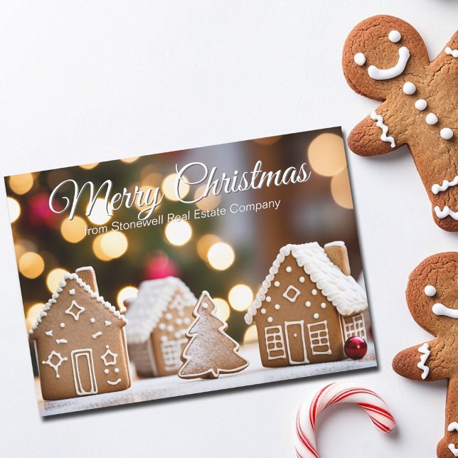 Pepparkakshus God Jul Fastigheter  Julkort (Skapare uppladdad)