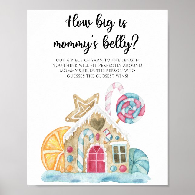 Pepparkakshus - hur stor är mammans mage spel  poster (Framsidan)