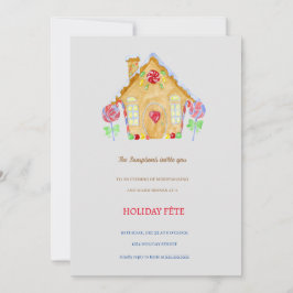 Pepparkakshus Julfest Inbjudningar