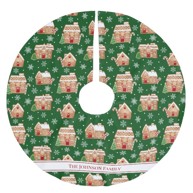 Pepparkakshus Julgransmatta Borstad Polyester (Framsidan)