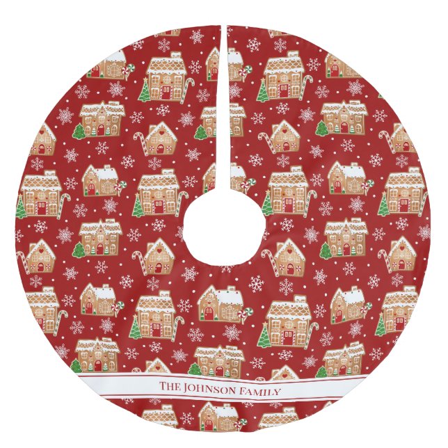Pepparkakshus Julgransmatta Borstad Polyester (Framsidan)