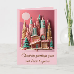 Pepparkakshus Kitsch Germanik Jul Kort