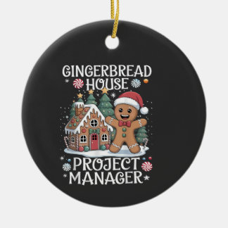Pepparkakshus Projektledare Rolig Jul Julgransprydnad Keramik