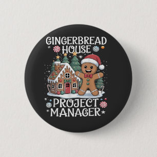 Pepparkakshus Projektledare Rolig Jul Knapp