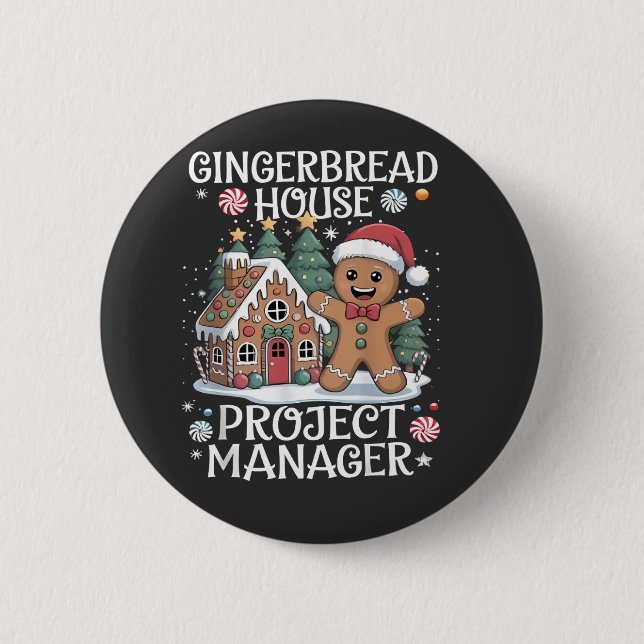 Pepparkakshus Projektledare Rolig Jul Knapp (Framsida)