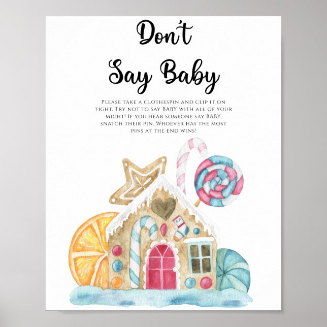 Pepparkakshus - Säga inte bebis  Poster (Framsidan)