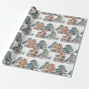Pepparkakshus vintertid Mönster presentpapper