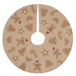 Pepparkaksjul Cookie Former i Brunt Julgransmatta Borstad Polyester