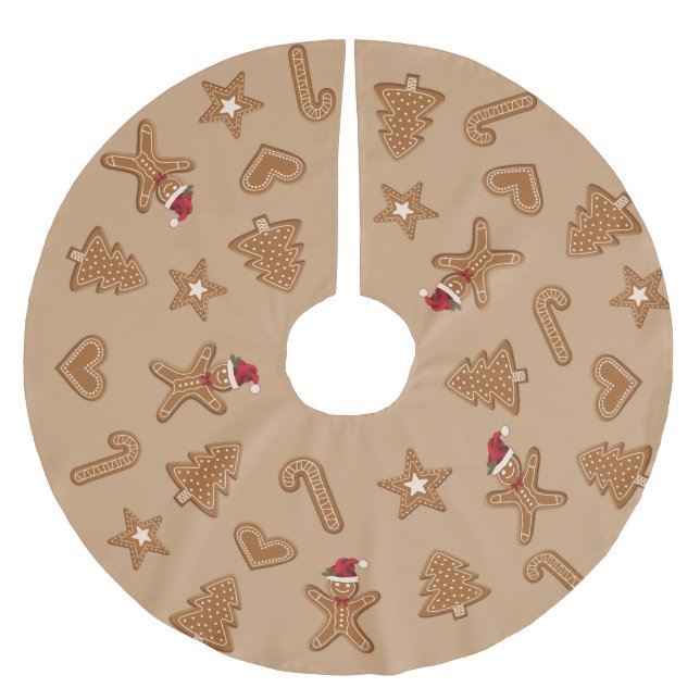Pepparkaksjul Cookie Former i Brunt Julgransmatta Borstad Polyester (Framsidan)