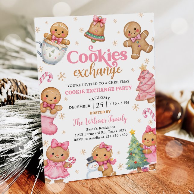 Pepparkaksjul Cookie Utbytesfest Inbjudningar (Skapare uppladdad)