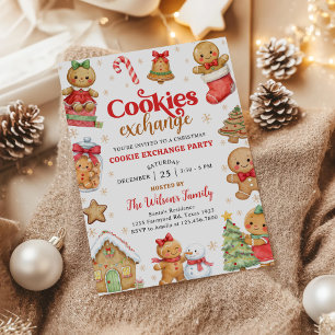 Pepparkaksjul Cookie Utbytesfest Inbjudningar