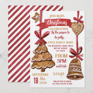 Pepparkaksjul fest inbjudningar