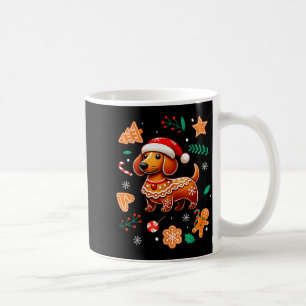 Pepparkakskärlek till Wiener Dog Dachshund Jul C Kaffemugg