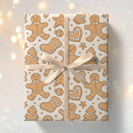 Pepparkaksmandekakor Neutral jul beige Presentpapper