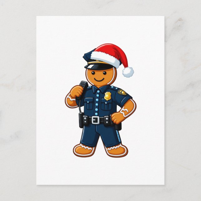 Pepparkakspolis jul 2026 högtid helg vykort (Framsida)