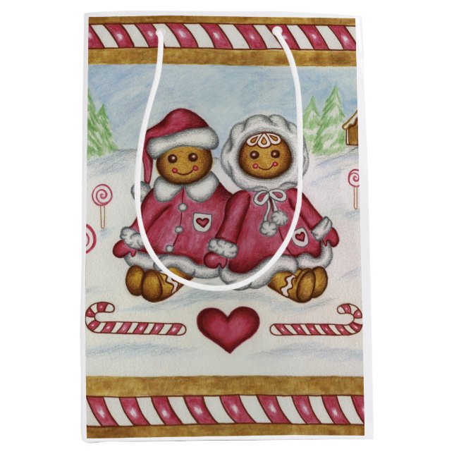 Pepparkakspresentpåse med pepparmynta (Framsidan)