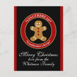 Pepparkaksreceptkort Helg Vykort